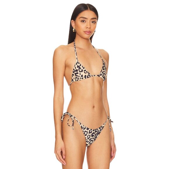 superdown Jayla Bikini Top in Leopard XSmall New Womens Swimsuit - Picture 3 of 7